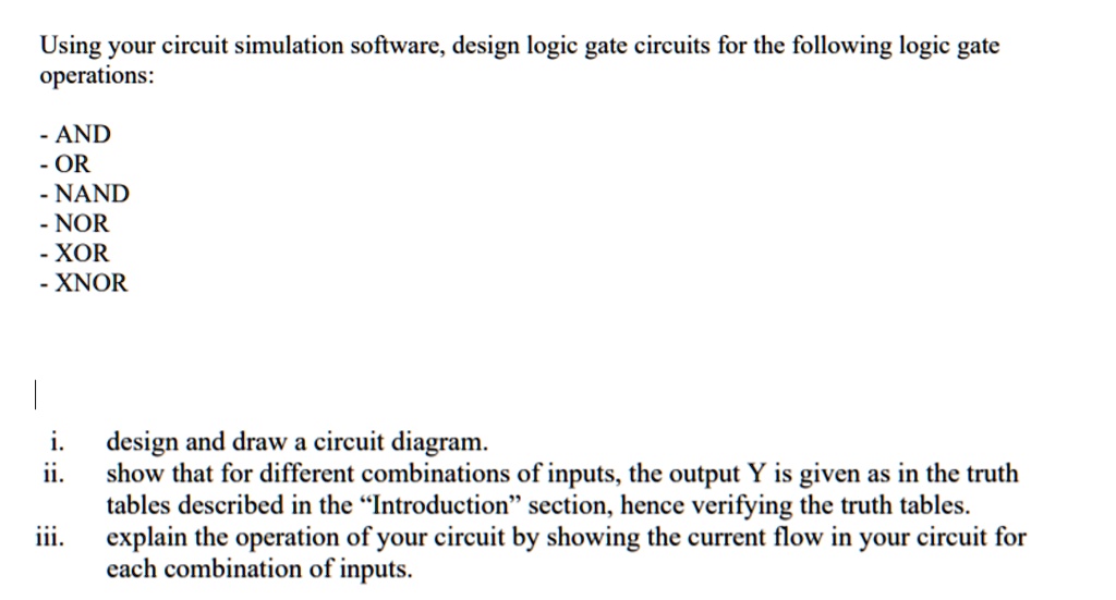 using your circuit simulation software design logic gate circuits for ...
