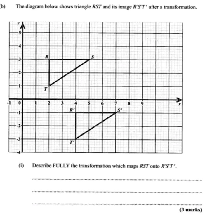 St Rst Rst The diagram below shows triangle RST and its image RST' after a ...