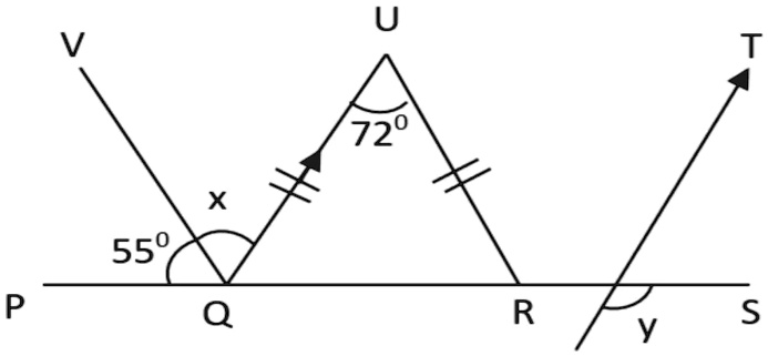 V
U
T
P
55°
x
72°
Q
R
S
y