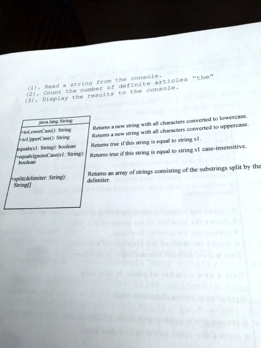 VIDEO solution: Read a string from the console. java.lang.String ...