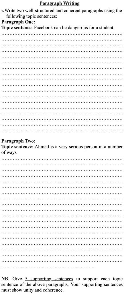can a topic sentence be a question