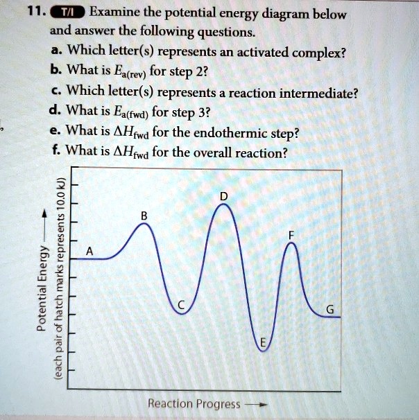 SOLVED 11. Title Examine the potential energy diagram below and answer