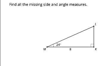 SOLVED Please help find all the missing side and angle measures