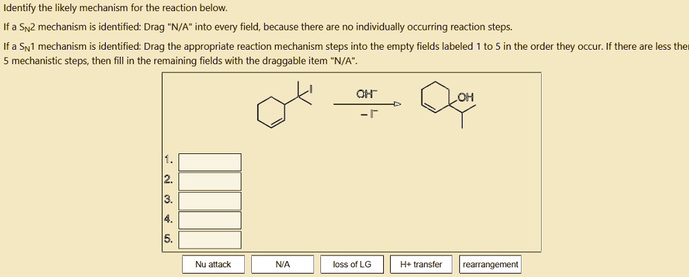 Identify the likely mechanism for the reaction below if a...