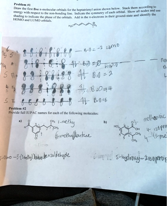 Froblcm 1 draw the first five z molecular orbitals for the...