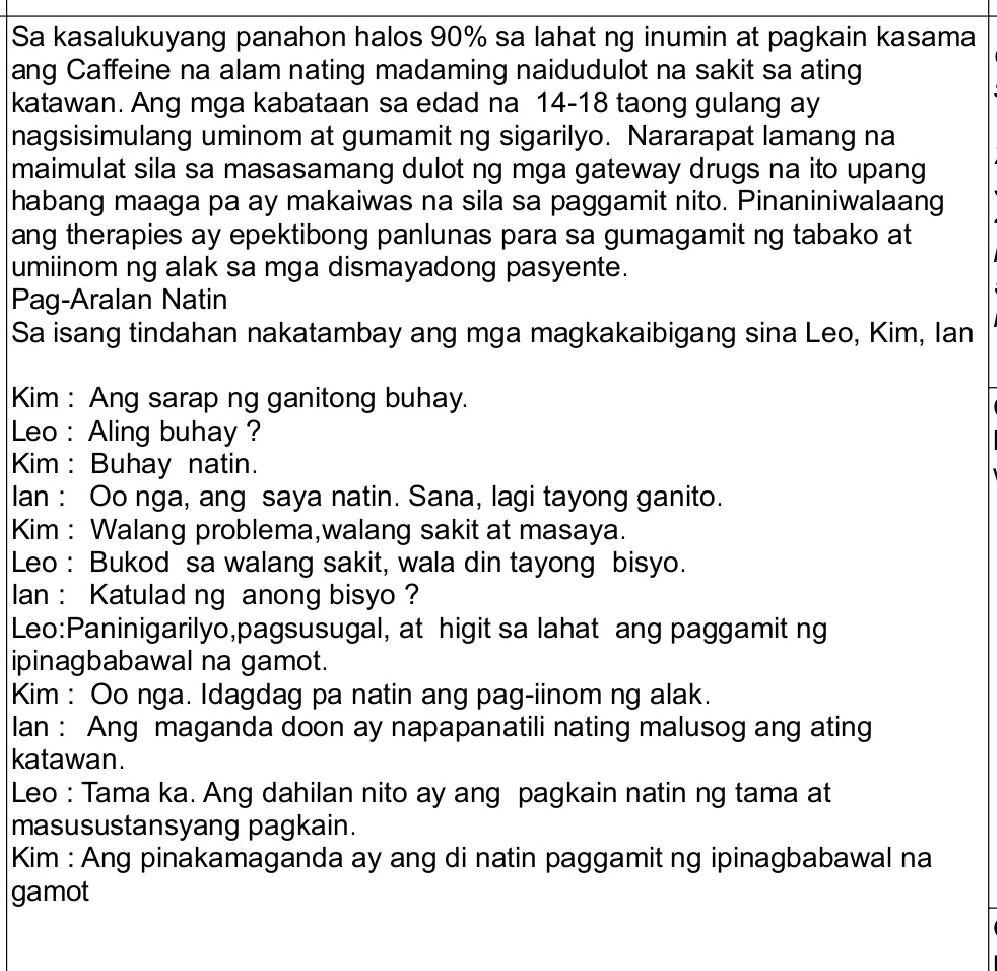 Solved Gawain Sa Pagkatuto Bilang 1 Sagutin Ang Mga Tanong Sa Iyong Sagutang Papel1 Ano Ang 5841