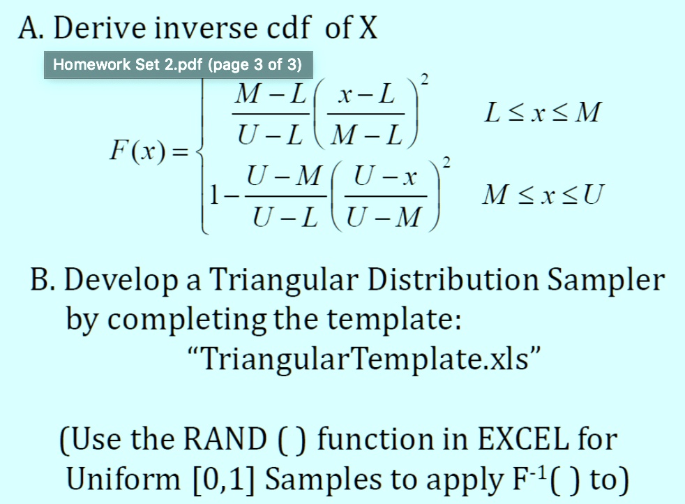SOLVED: A Derive inverse cdf of X Homework Set 2 pdf (page 3 of 3) M ...