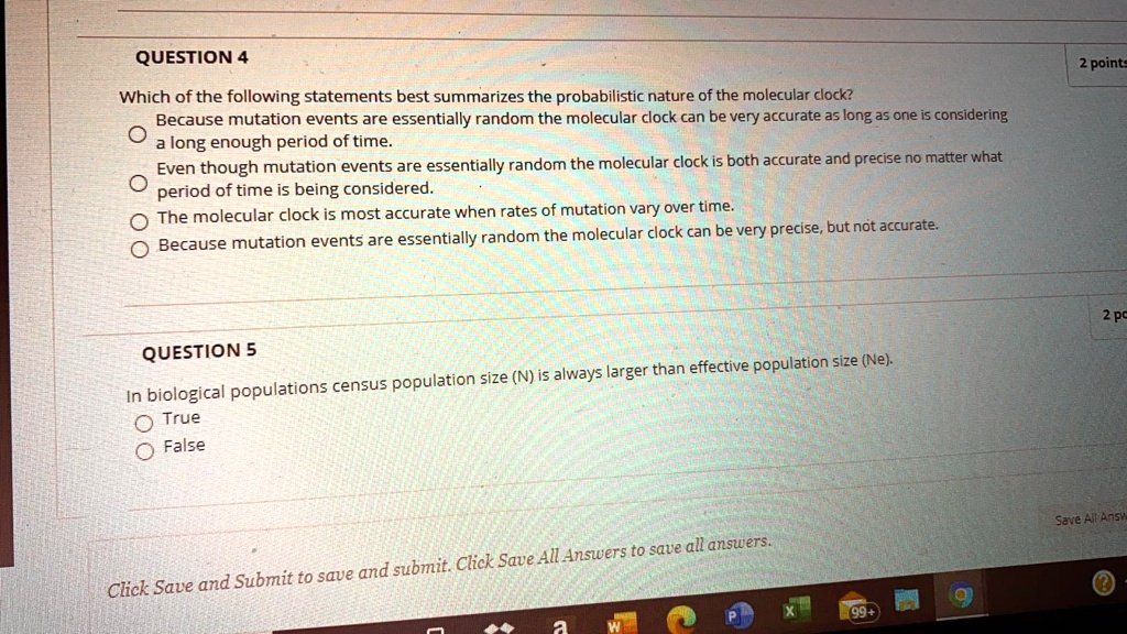 SOLVED QUESTION 4 Which of the following statements best summarizes the probabilistic nature