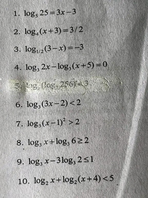 solved-1-log5-25-3-x-3-2-log4-x-3-3-2-3-log1-2-3-x-3-4-log3-2-x-log3-x-5-0-5-log