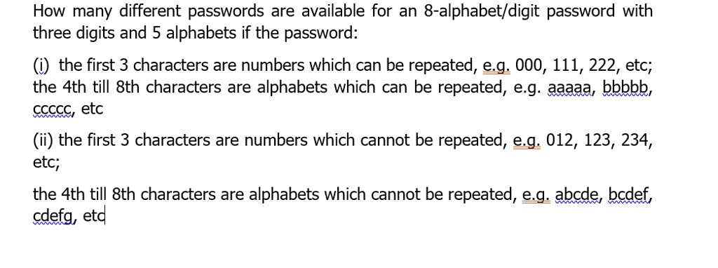 password must be combination of alphabets and numbers