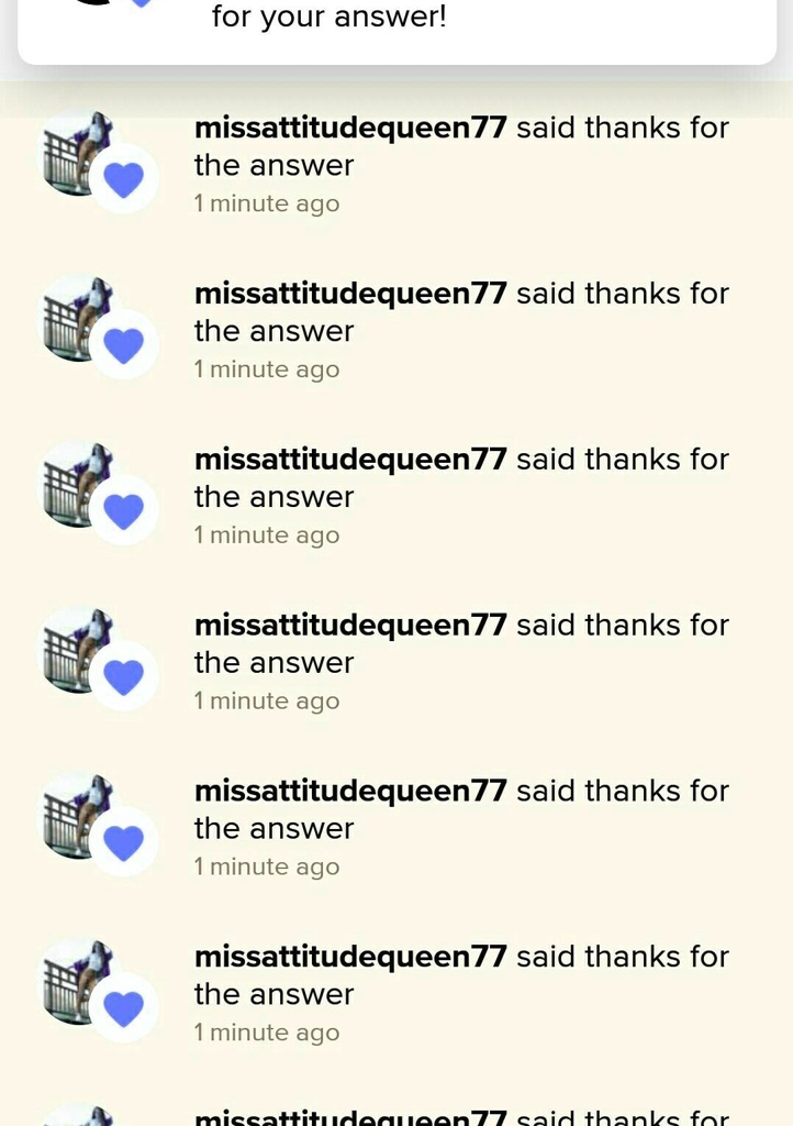 for your answer!
missattitudequeen77 said thanks for
the answer
1 minute ago
missattitudequeen77 said thanks for
the answer
1 minute ago
missattitudequeen77 said thanks for
the answer
1 minute ago
missattitudequeen77 said thanks for
the answer
1 minute ago
missattitudequeen77 said thanks for
the answer
1 minute ago
missattitudequeen77 said thanks for
the answer
1 minute ago
missattitudequeen77 said thanks for