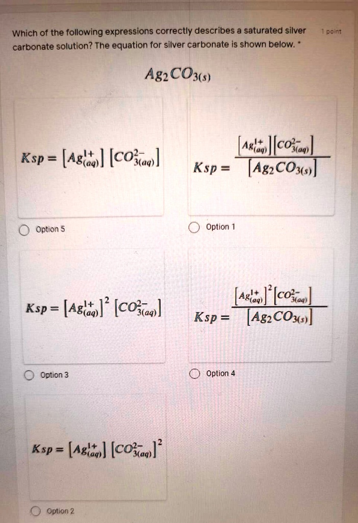 Solved Which Of The Following Expressions Correctly Describes A