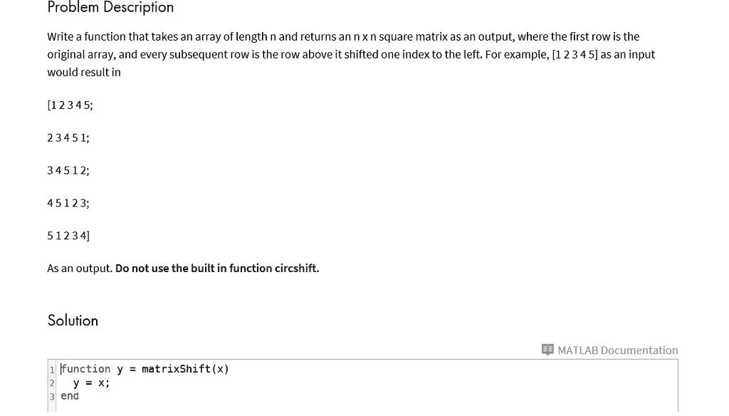 SOLVED: Problem Description Write a function that takes an array of ...