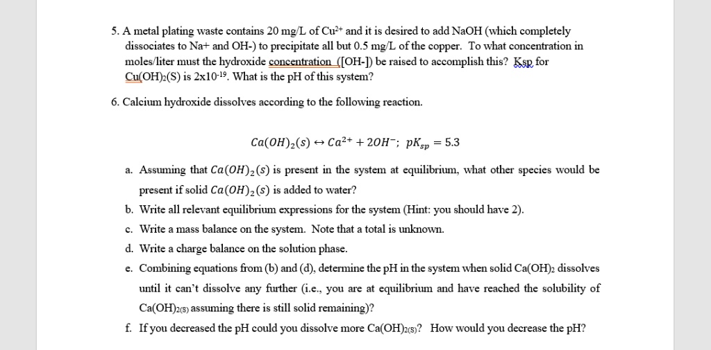 solved-a-metal-plating-waste-contains-20-mg-l-of-cu2-and-it-is