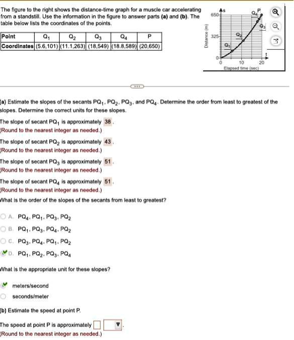 SOLVED What is the speed at point P? The figure to the right shows the