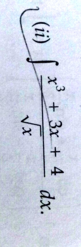 ∫(x^3)/(√(x^3 + 3x + 4)) dx