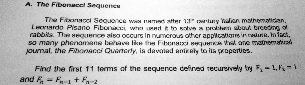 the fibonacci sequence the fibonacci sequence was named after 13th ...