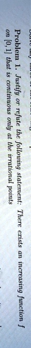 3 01 problem that justify continuous usfotey thac the followrationtal 1 statement there erists increasing function 86703