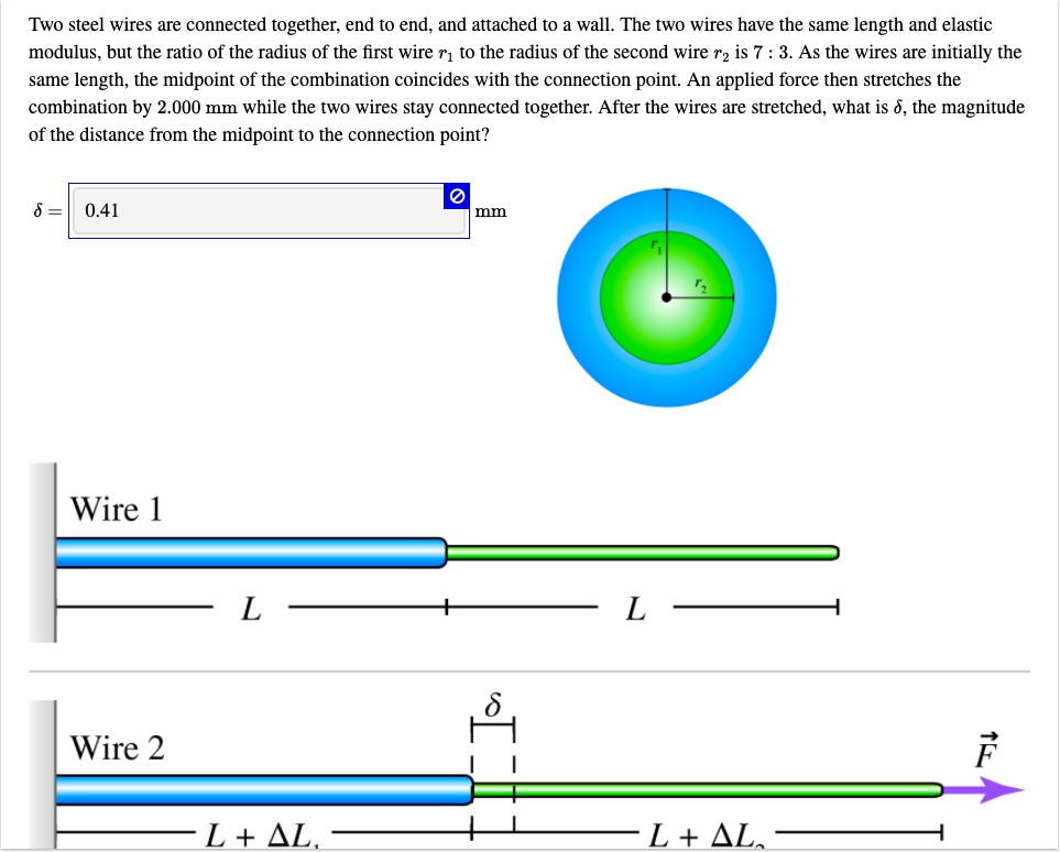 SOLVED: Two Steel Wires Are Connected Together; End To End, And ...