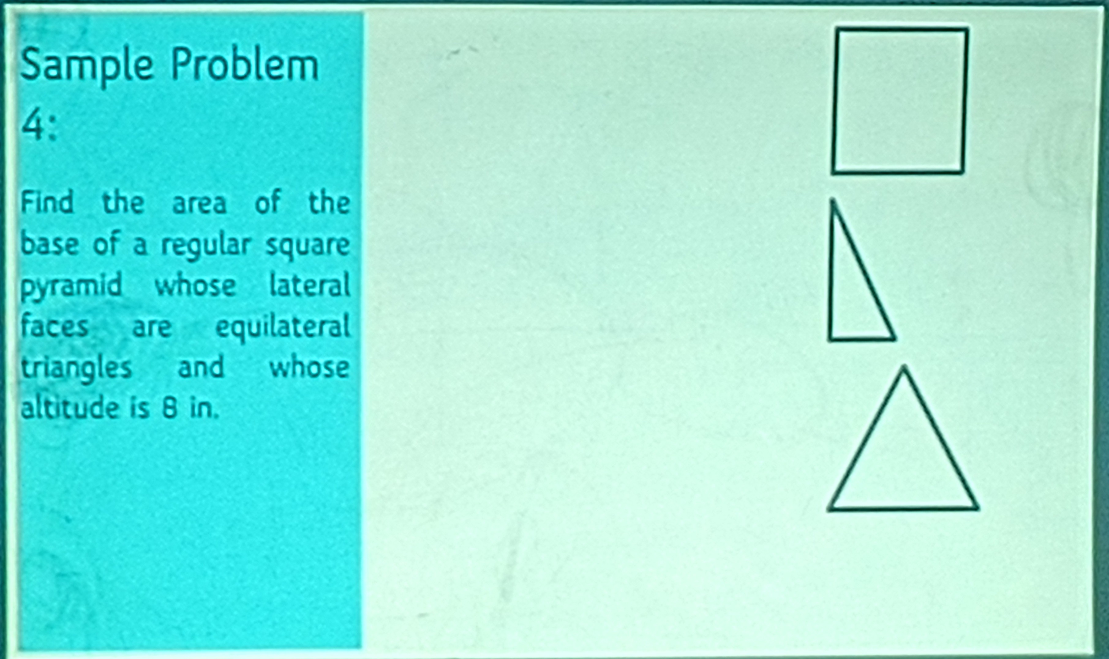 solved-find-the-area-of-the-base-of-a-regular-square-pyramid-whose