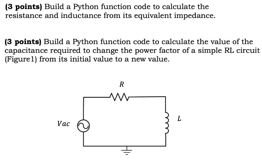 SOLVED: undefined (3 points) Build a Python function code to calculate ...