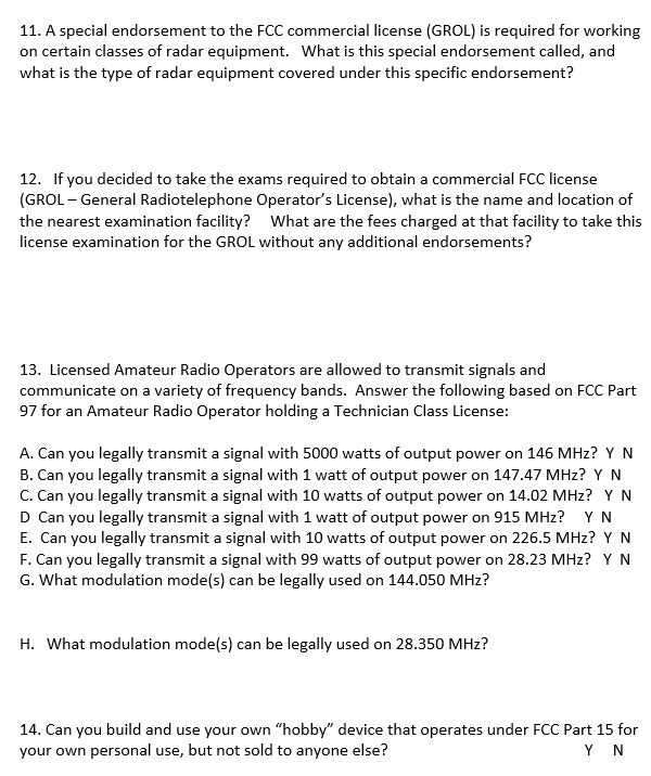 solved-11-a-special-endorsement-to-the-fcc-commercial-license-grol