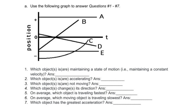 a. Use the following graph to answer Questions #1 - #7. 1. Which object ...