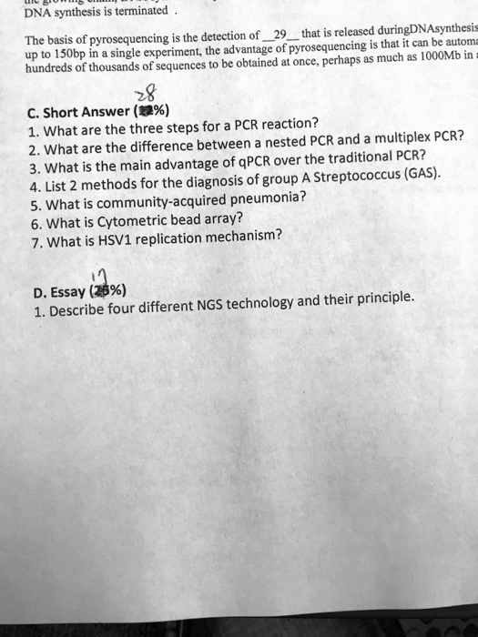 SOLVED: DNA synthesis is terminated that is released during DNA ...