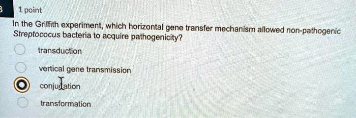 VIDEO solution: In the Griffith experiment, which horizontal gene ...