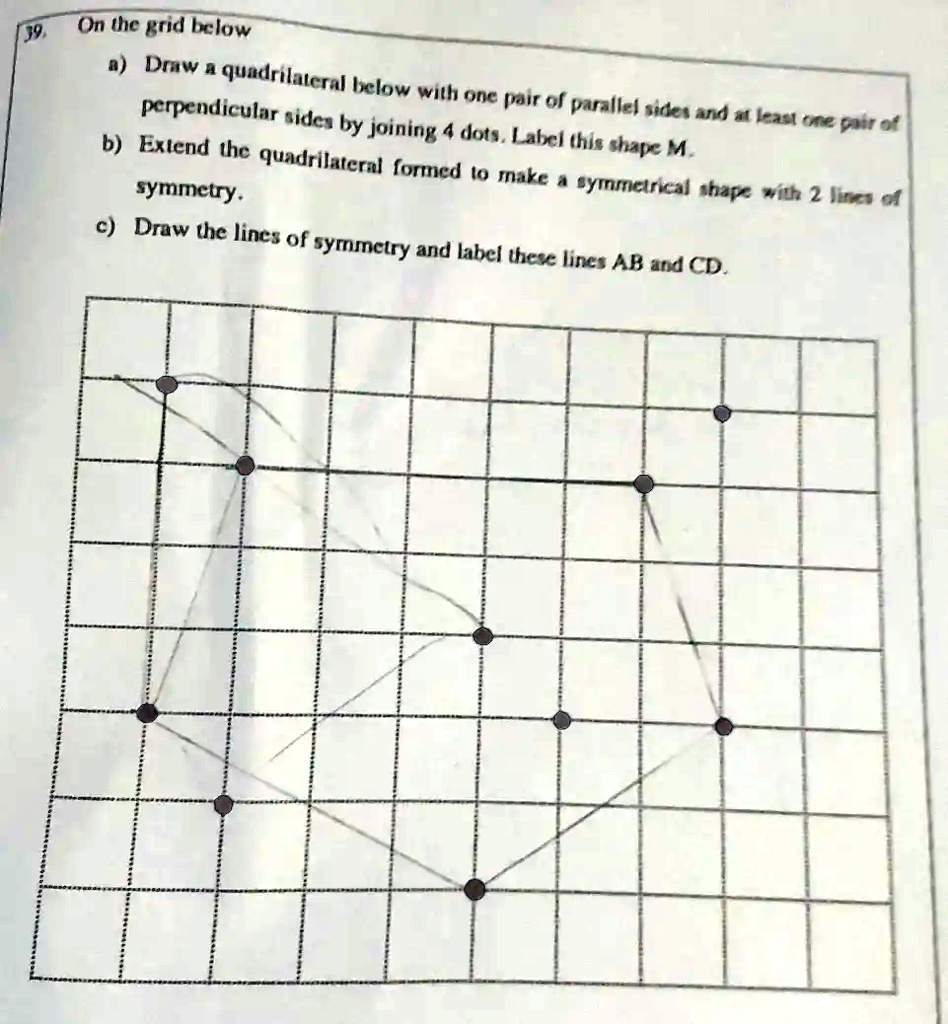 Draw a rough sketch of a quadrilateral ABCD and identify:\\[\\](I) Two  pairs of opposite sides \\[\\](II) Two pairs of adjacent sides \\[\\](III)  Two pairs of opposite angles\\[\\]