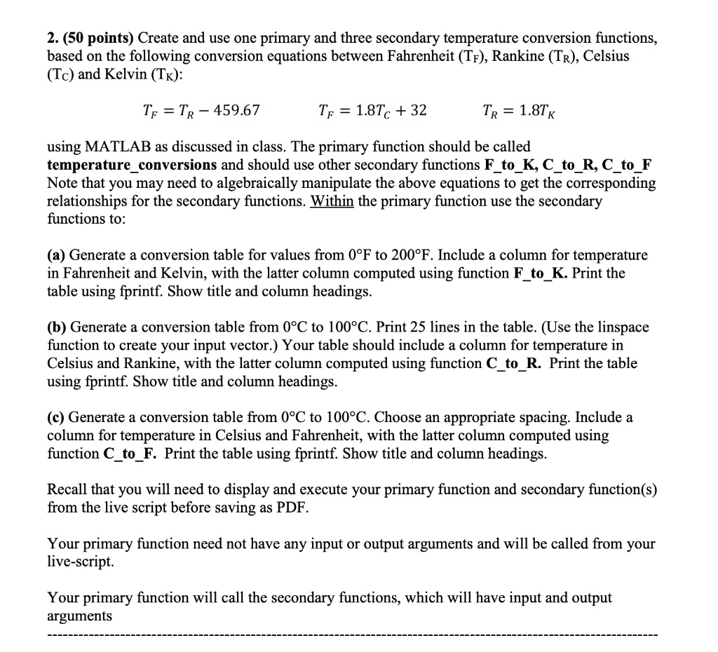2. (50 points) Create and use one primary and three secondary ...
