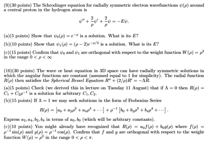 schrodinger equation hydrogen atom