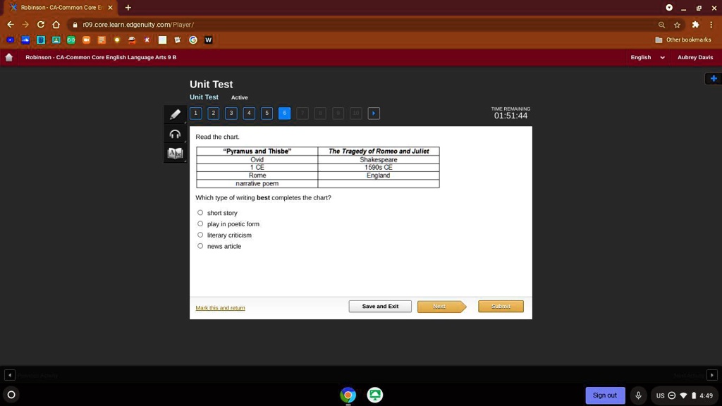 SOLVED Read the chart. A 2column table with 4 rows. The first column