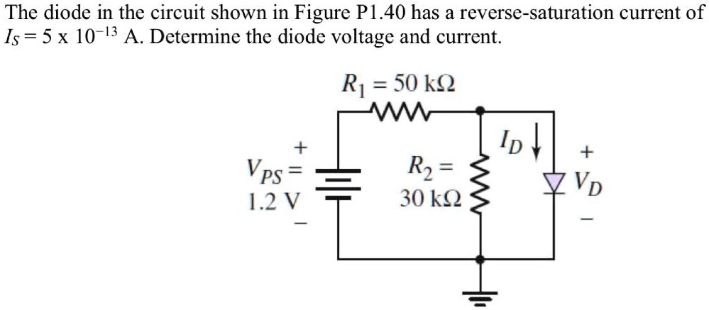 Clear writing = thumbs up The diode in the circuit shown in Figure P1 ...