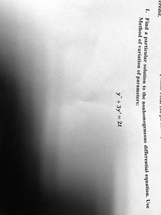 viedod of pafticriationo solution parameters the 3y 2t nonhomogeneous differential equation use 86247