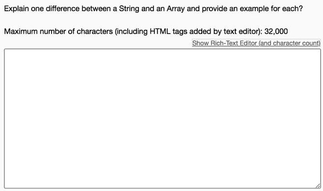 VIDEO solution: Explain one difference between a String and an Array ... image.