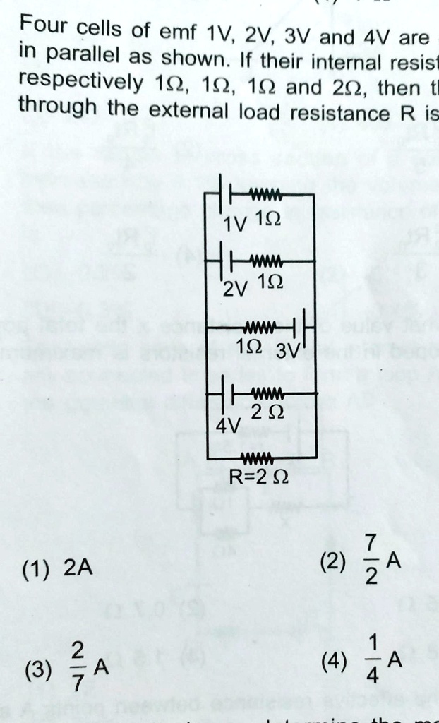 solved-four-cells-of-emf-1v-2v-3v-and-4v-are-connected-in-parallel