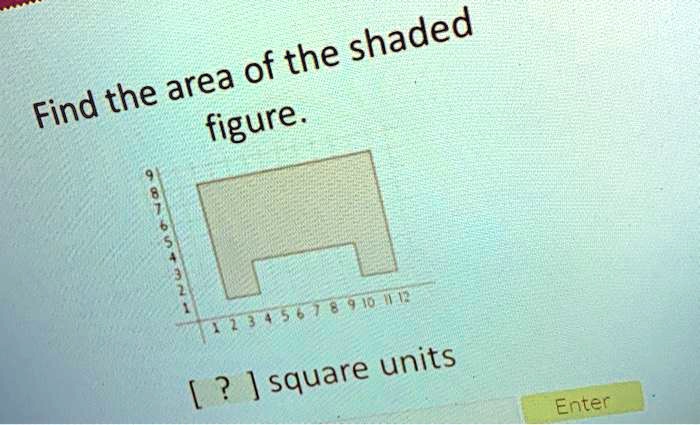 Find the area of the shaded figure.