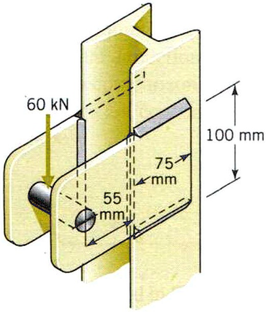 SOLVED The bracket shown in Figure 2 is to support a total load