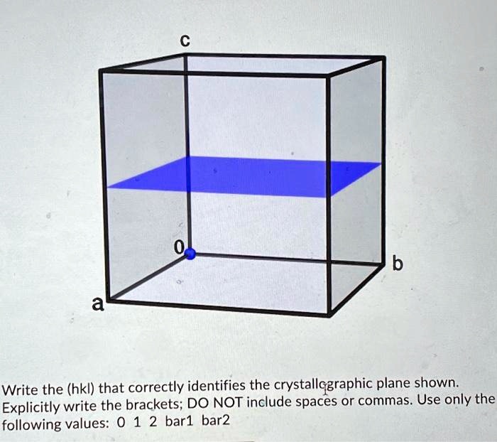 Hkl Values In Write the (hkl) that correctly identifies the crystallographic plane ...