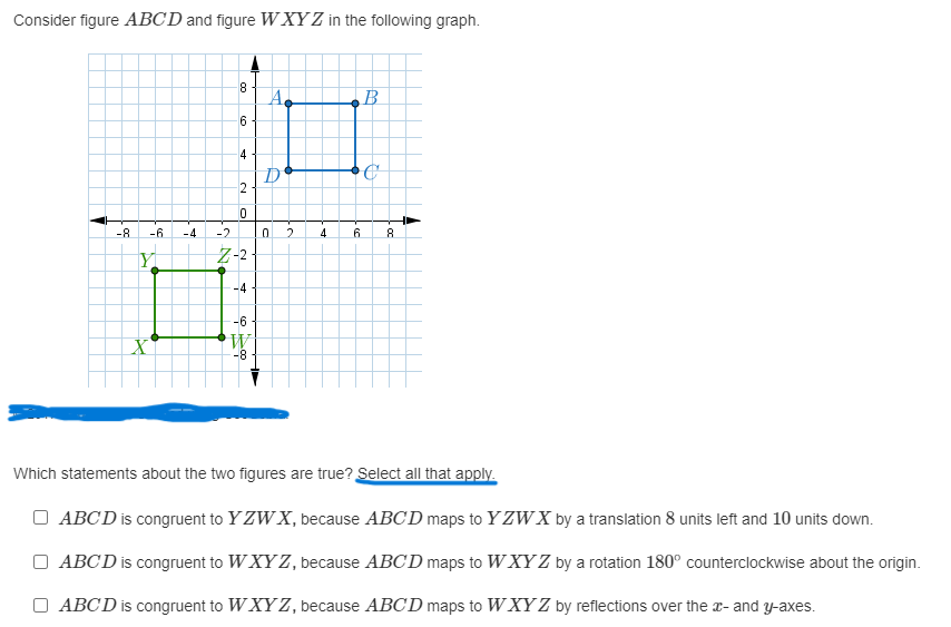 SOLVED: Consider Figure A B C D And Figure W X Y Z In The Following ...