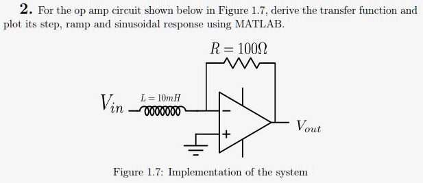 Sinusoidal Ramp 2. For the op amp circuit shown below in Figure 1.7, derive the ...