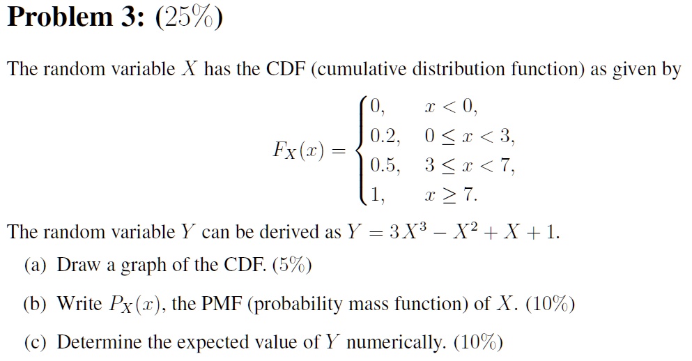 pmf to cdf pmf to cdf