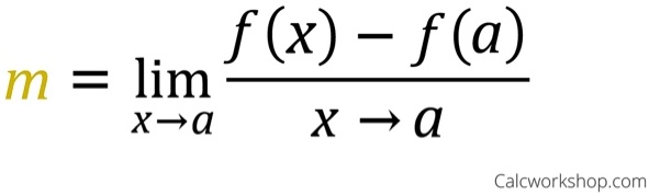 m = limx ? a racf(x) - f(a)x ? a