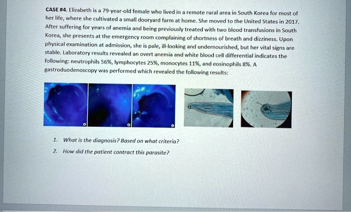 Case 04 elizabeth is 79 year old female who lived in remote...