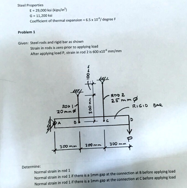 Steel Properties E = 29,000 ksi (kips/in^2), G = 11,200 ksi