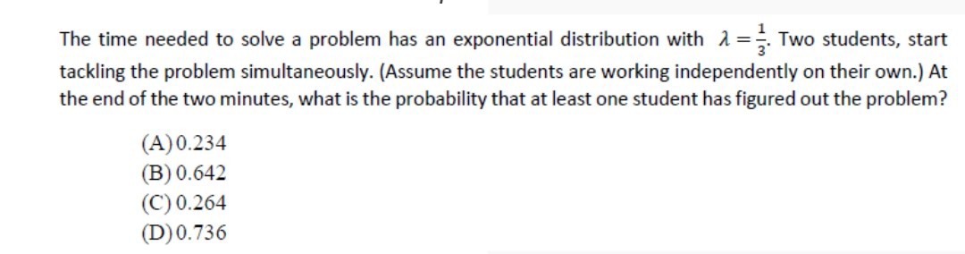 Solved The Time Needed To Solve A Problem Has An Exponential Solved The Time Needed To Solve A Problem Has An Exponential