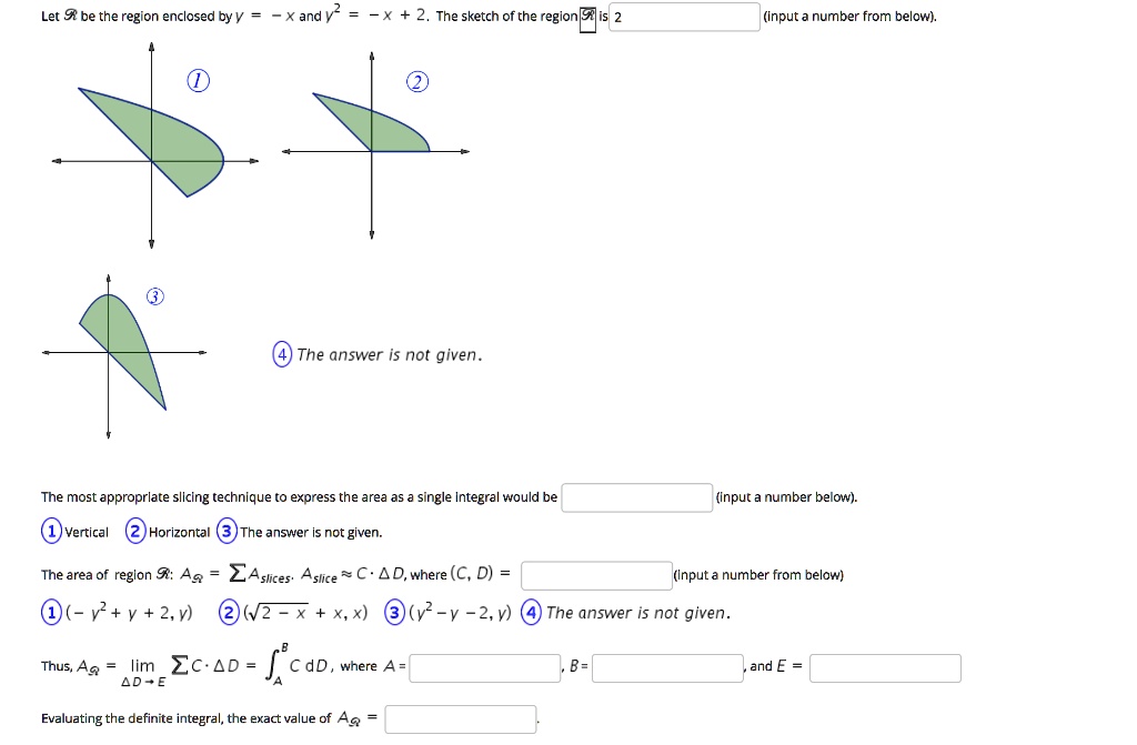 SOLVED: Let S be the region enclosed by V. The sketch of the region is ...