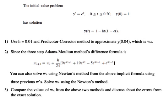 SOLVED: Thc initial-valuc problem Y=e, 0 ' 0.20. 7(0) = has solulion Y ...