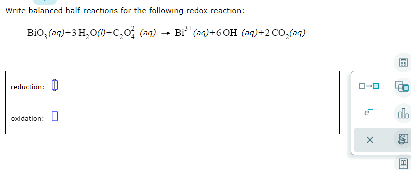 SOLVED: Write balanced half-reactions for the following redox reaction